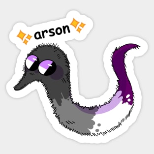 politically charged arson- Asexual Variant Sticker